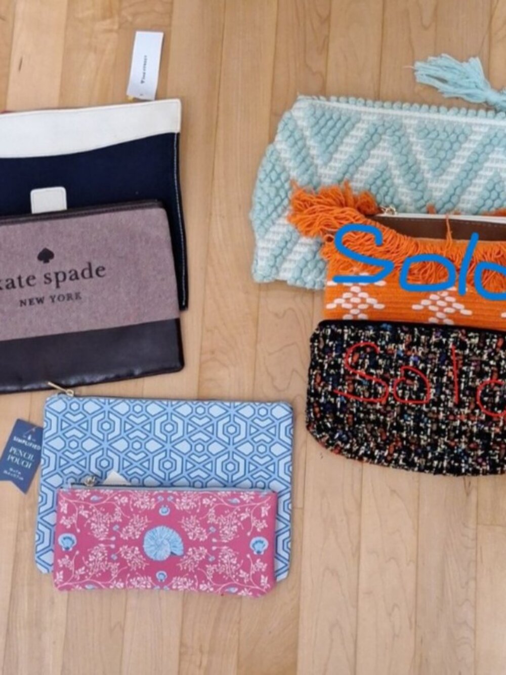 5-Piece Designer Clutch & Pouch Lot - Mix of Brands